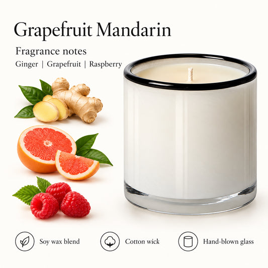 Grapefruit Mandarin Scented Candle, Soy Wax Blend, 15.5 oz